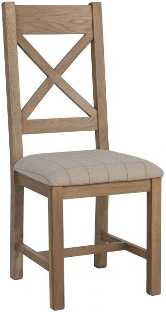 Selkirk Cross Back Dining Chair In Natural (Set Of 2)
