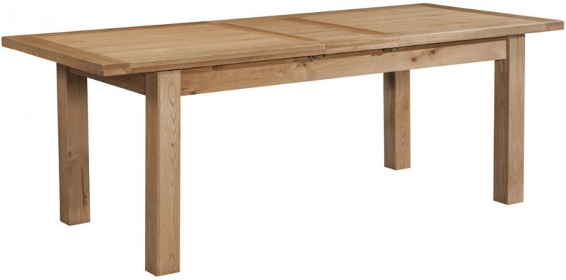 Budleigh Light Oak Large Dining Table With 2 Extensions