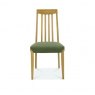Lancing Lifestyle Oak Slat Back Dining Chairs - Black Gold Fabric Seat(Pair)