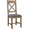 Selkirk Cross Back Dining Chair In Grey (Set Of 2)