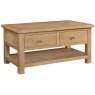 Budleigh Light Oak Coffee Table With 2 Drawers