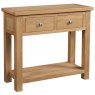 Budleigh Light Oak Console Table With 2 Drawers