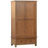 Budleigh Rustic Gents Wardrobe With 2 Drawers
