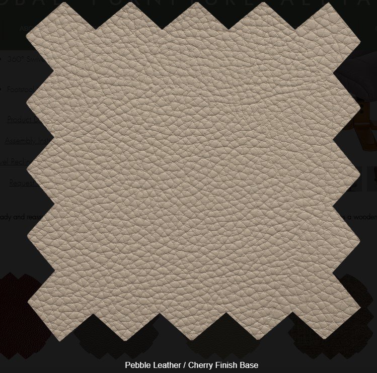 Penrith Swivel Recliner + Free Footstool in Pebble Leather Match