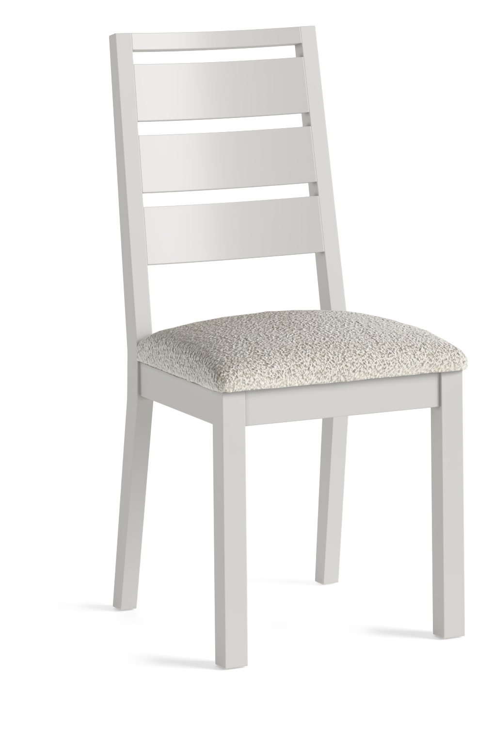 Compton Dining Chair In White Boucle - London Lounge