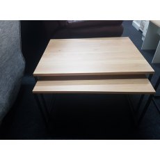 Modular Table Set In Laquered Oak Modular Table Set In Laquered Oak