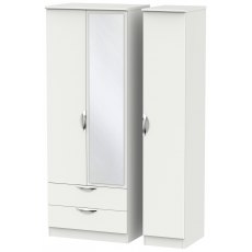 Chilham Tall Triple 2 Drawer Mirror Robe Chilham Tall Triple 2 Drawer Mirror Robe