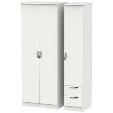 Chilham Tall Triple Plain + Drawer Robe Chilham Tall Triple Plain + Drawer Robe