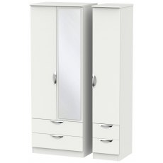 Chilham Tall Triple 2 Drawer Mirror + Drawer Robe Chilham Tall Triple 2 Drawer Mirror + Drawer Robe