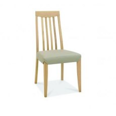 Lancing Lifestyle Oak Slat Back Dining Chairs - Grey Bonded Seat(Pair) Lancing Lifestyle Oak Slat Back Dining Chairs - Grey Bonded Seat(Pair)