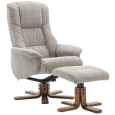 Piper Swivel Recliner + Free Footstool in Wheat Fabric Piper Swivel Recliner + Free Footstool in Wheat Fabric