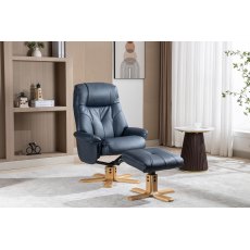 Bath Recliner Chair + Free Footstool in Navy Bath Recliner Chair + Free Footstool in Navy