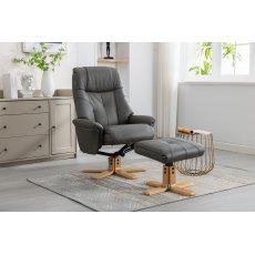 Bath Recliner Chair + Free Footstool in Cinder
