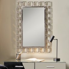 Nickel Chain Effect Rectangular Mirror Nickel Chain Effect Rectangular Mirror