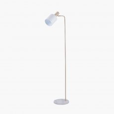 Marble Footed White and Gold Retro Floor Lamp Marble Footed White and Gold Retro Floor Lamp