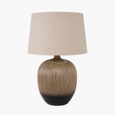 Greta Black Textured Ceramic Table Lamp