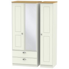 Carina Triple 2 Drawer Mirror Robe Carina Triple 2 Drawer Mirror Robe