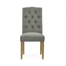Somerton Grey Button Back Upholstered Chair Somerton Grey Button Back Upholstered Chair