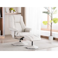 Franklin Swivel Recliner + Footstool In Mushroom Franklin Swivel Recliner + Footstool In Mushroom