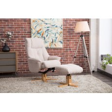 Bath Recliner Chair + Free Footstool In Lisbon Wheat Fabric Bath Recliner Chair + Free Footstool In Lisbon Wheat Fabric