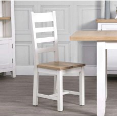 Fenton Ladder Back Dining Chair With Wooden Seat (Set Of 2) Fenton Ladder Back Dining Chair With Wooden Seat (Set Of 2)