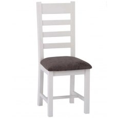 Fenton Ladder Back Dining Chair With Fabric Seat (Set Of 2) Fenton Ladder Back Dining Chair With Fabric Seat (Set Of 2)