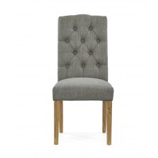 Harcourt Button Back Upholstered Dining Chair In Grey Harcourt Button Back Upholstered Dining Chair In Grey