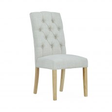Harcourt Button Back Upholstered Dining Chair In Natural Harcourt Button Back Upholstered Dining Chair In Natural