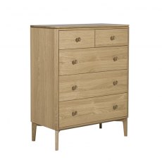 Adaline Oak Medium 5 Drawer Chest Adaline Oak Medium 5 Drawer Chest