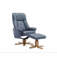 Luna Swivel Recliner + Free Footstool in Petrol Blue Luna Swivel Recliner + Free Footstool in Petrol Blue