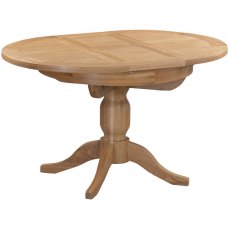 Budleigh Light Oak Round Extending Pedestal Table Budleigh Light Oak Round Extending Pedestal Table