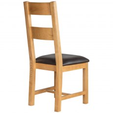 Budleigh Light Oak Ladder Back Dining Chair Budleigh Light Oak Ladder Back Dining Chair