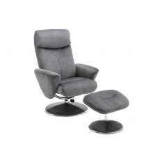 Sophia Swivel Recliner + Free Footstool In Graphite Sophia Swivel Recliner + Free Footstool In Graphite