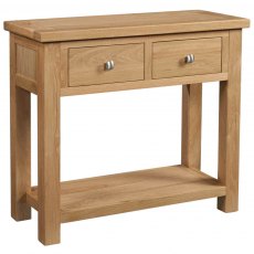 Budleigh Light Oak Console Table With 2 Drawers Budleigh Light Oak Console Table With 2 Drawers
