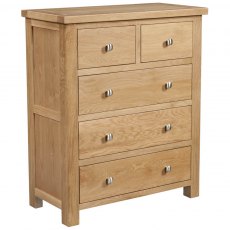 Budleigh Light Oak 2 Over 3 Drawer Chest Budleigh Light Oak 2 Over 3 Drawer Chest