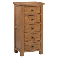 Budleigh Rustic 5 Drawer Tall Chest Budleigh Rustic 5 Drawer Tall Chest
