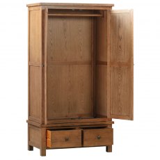 Budleigh Rustic Gents Wardrobe With 2 Drawers Budleigh Rustic Gents Wardrobe With 2 Drawers