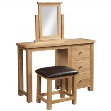 Budleigh Light Oak Dressing Table + Stool Budleigh Light Oak Dressing Table + Stool