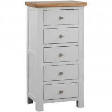 Budleigh Painted 5 Drawer Tall Chest Budleigh Painted 5 Drawer Tall Chest