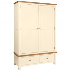 Budleigh Painted Double Wardrobe With 2 Drawers Budleigh Painted Double Wardrobe With 2 Drawers