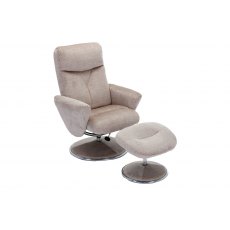 Sophia Swivel Recliner + Free Footstool In Champagne Sophia Swivel Recliner + Free Footstool In Champagne