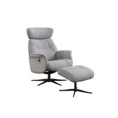 Faversham Swivel Recliner + Free Footstool In Natural Fabric Faversham Swivel Recliner + Free Footstool In Natural Fabric