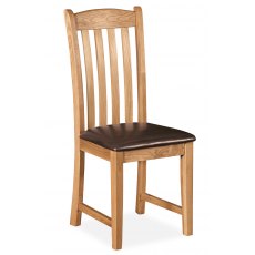 Abingdon Vertical Slat Dining Chair With PU Seat (Set Of 2) Abingdon Vertical Slat Dining Chair With PU Seat (Set Of 2)