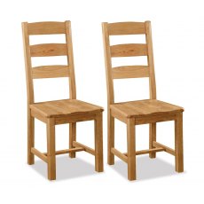 Abingdon Slatted Chair With Wooden Seat (Set Of 2) Abingdon Slatted Chair With Wooden Seat (Set Of 2)
