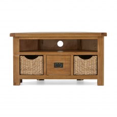 Abingdon Corner TV Unit With Baskets
