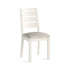 Compton Dining Chair In White Boucle Compton Dining Chair In White Boucle