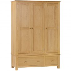 Sandford Triple Robe With 2 Drawers Sandford Triple Robe With 2 Drawers