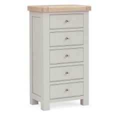 Harcourt Tallboy In Grey Painted Finish Harcourt Tallboy In Grey Painted Finish