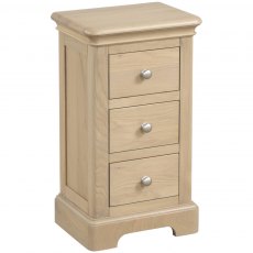 Braunton Oak 3 Drawer Compact Bedside Braunton Oak 3 Drawer Compact Bedside