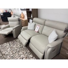 Allerton 3 Seater Power Reclining Sofa In Leather